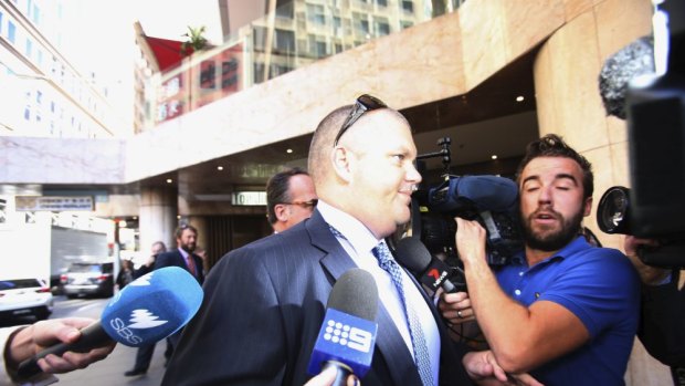 Nathan Tinkler arrives to give evidence at ICAC on Friday.