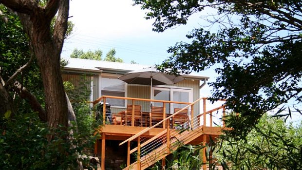 Hit the deck ... the cottage has views to Balmoral beach.