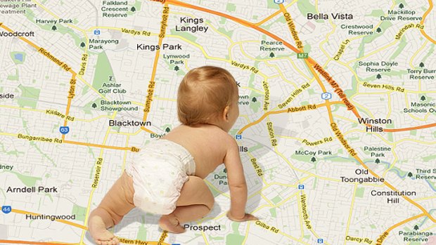 The babies are loose around Blacktown, with the suburb the centre of the state's baby boom. Graphic: Liam Phillips