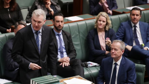 Manger of Opposition Business Tony Burked argued Deputy Prime Minister Barnaby Joyce should stand down and not vote after announced to the House he is referring his eligibility to stand in Parliament to the High Court at Parliament House in Canberra on Monday.