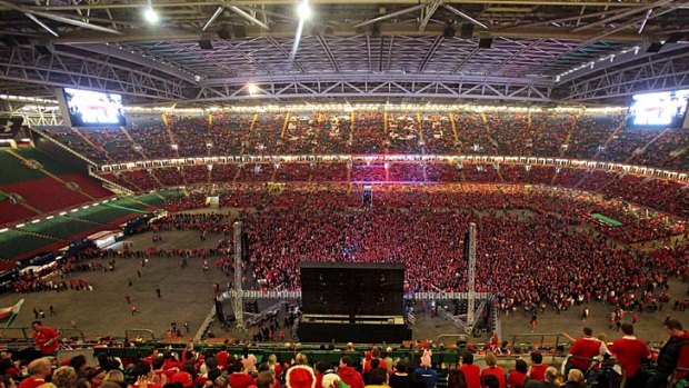 The crowd at Millennium Stadium was larger than the attendance at Eden Park.