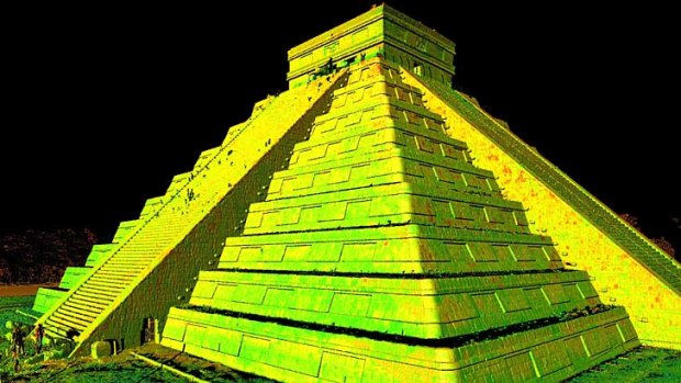 A 3D laser scan of Chichen Itza, Mexico.