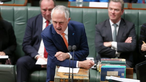 Prime Minister Malcolm Turnbull during Question Time at Parliament House in Canberra on Wednesday 14 September 2016. fedpol Photo: Alex Ellinghausen