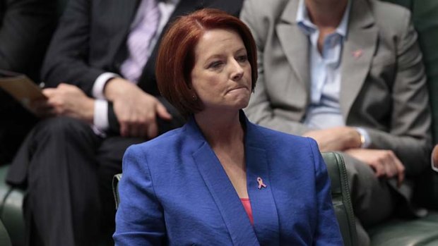 Julia Gillard made a impassioned rap against Tony Abbott's motion ta remove Peta Slipper as Speaker.