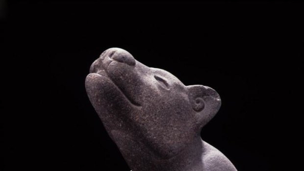 Sculpture of a dog.