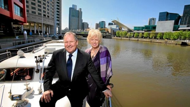 Lord Mayor Robert Doyle launches his campaign for re-election with his deputy, Susan Riley.