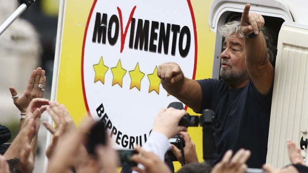 Five-Star Movement activist and comedian Beppe Grillo.
