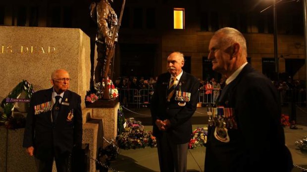 Chief Cenotaph attendant Walter "Wally" Scott-Smith, left, has been named as one of three Anzacs of the Year.