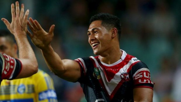 Prolific scorer: Roger Tuivasa-Sheck has scored some spectacular tries for the Roosters.