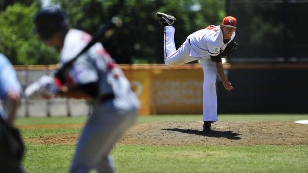 Cavalry pitcher John Holdzkom gave up just two hits, three walks and struck out six Perth bats.