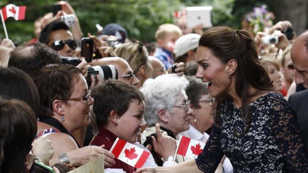 Canadians thronged the streets to greet the royal couple, but it was clearly Kate many came  to see.