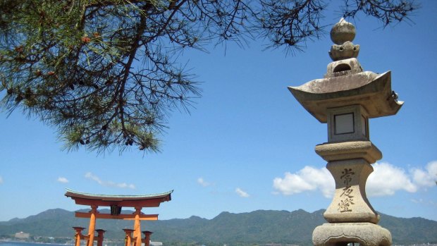 The floating tori gate of Miyajima Island near Hiroshima.