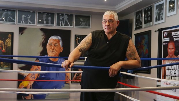 Mick Gatto's home gym has all the barbells and whistles. 