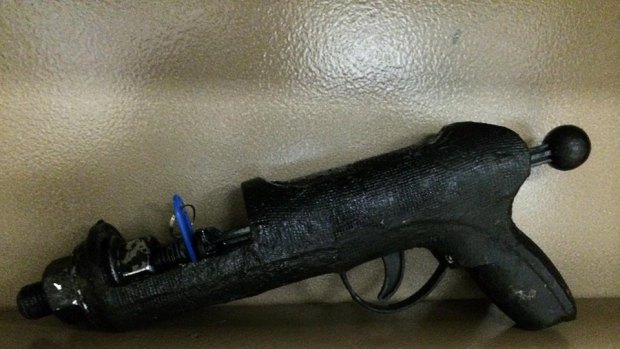This home-made gun was taken into a police station, police say.