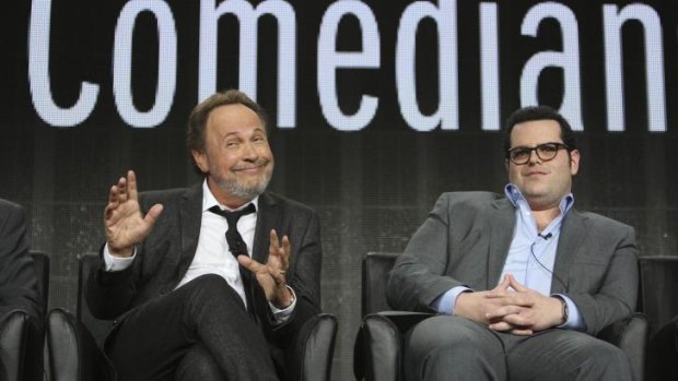 Billy Crystal and Josh Gad promote their new show The Comedians.