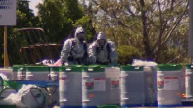 One hundred litres of herbicide spilled from a truck on the corner of Tonkin Highway and Collier Road.