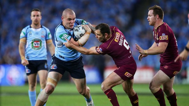 Beast mode: David Klemmer provided huge metres off the bench.