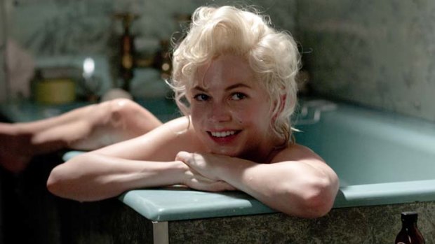 Michelle Williams portrays Marilyn Monroe in a scene from <i>My Week with Marilyn</i>.