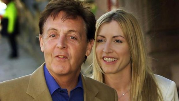 In happier days ... Sir Paul McCartney and Heather Mills.