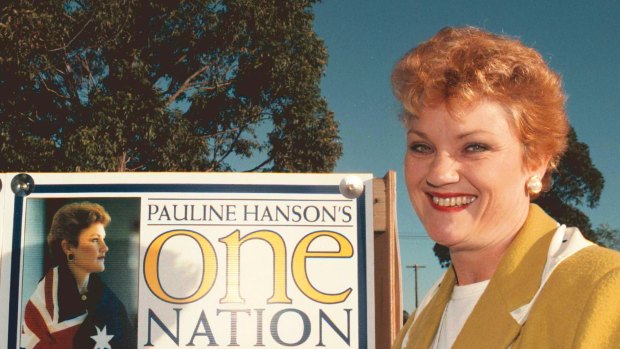 Pauline Hanson during the 1998 Queensland state election campaign.