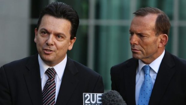 Independent Senator Nick Xenophon and Prime Minister Tony Abbott. Senator Xenophon has called for greater transparency around extra entitlements for former PMs.
