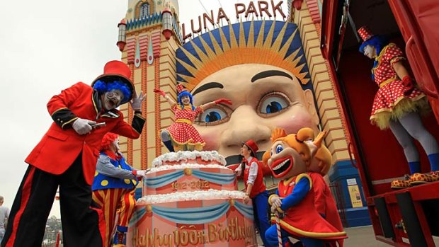 Happy Birthday ... Luna Park Sydney is sending it's Melbourne counterpart a giant cake to celebrate its 100th birthday.