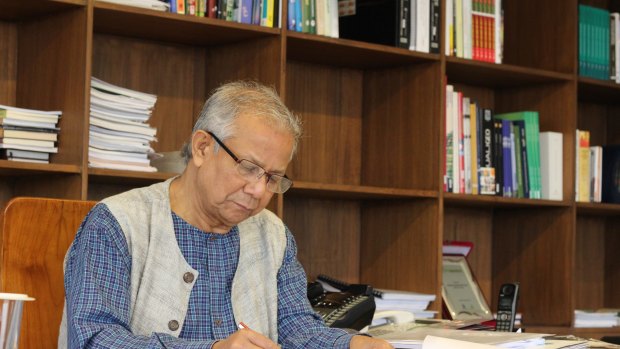 Professor Muhammed Yunus says businesses to think how they can solve social issues instead of simply profiting.