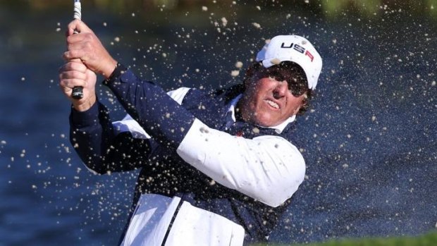 Hot and cold: United States' Phil Mickelson.