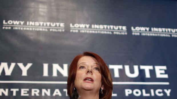 The Prime Minister, Julia Gillard, announces the government's new policies on asylum seekers and border protection.