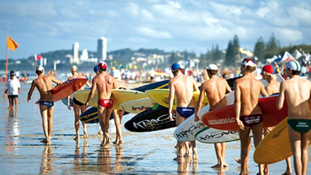 Safety first ... a surf carnival on the Gold Coast.