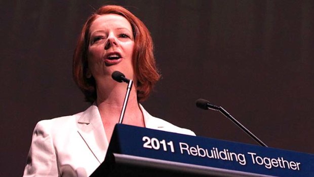 Prime Minister Julia Gillard focuses on the carbon tax in her address to the NSW Labor Party Conference.