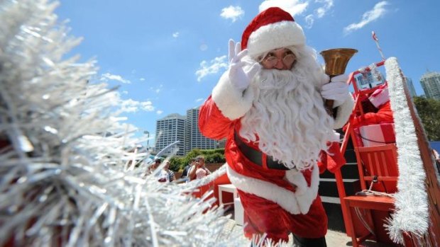 Seasonal star: David Fonti as Santa.