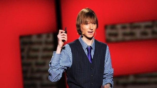 Boy wonder ... 17-year-old Taylor Wilson delivers a speech on nuclear fusion at a TED Conference in 2012.