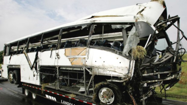 A bus that was involved in a deadly crash ... killing 15.