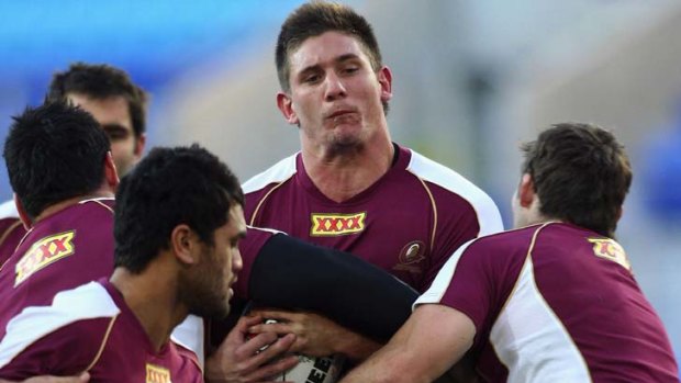 Grounded ... Queensland's 18th man Jacob Lillyman is stuck in New Zealand.