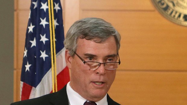 Target of alleged plot ... St Louis County Prosecutor Bob McCulloch who announced the grand jury's decision not to indict Ferguson police officer Darren Wilson.