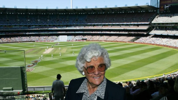 Betty Wilson, Australia's greatest female cricketer, pictured at the MCG in 2007.