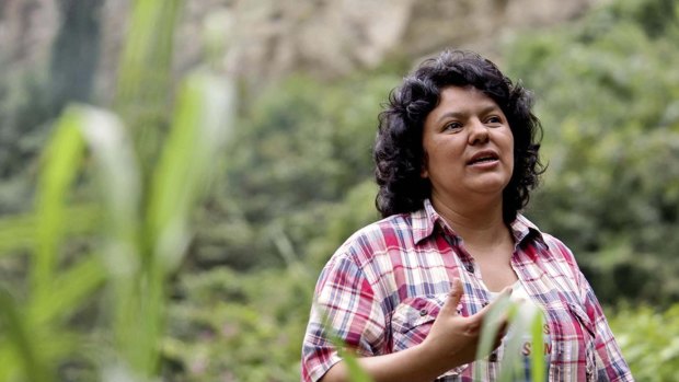 Environmental activist Berta Caceres Flores, who was killed last month.