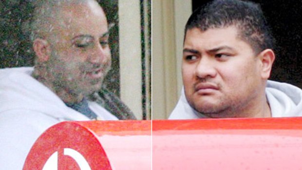 Charged ... Notorious bikie members Alen Sarkis (L) and David Lima (R).