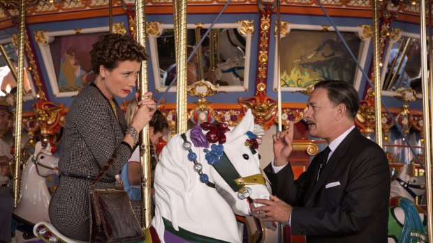 Charming: P.L. Travers (Emma Thompson), left, and Walt Disney (Tom Hanks) in Saving Mr Banks.