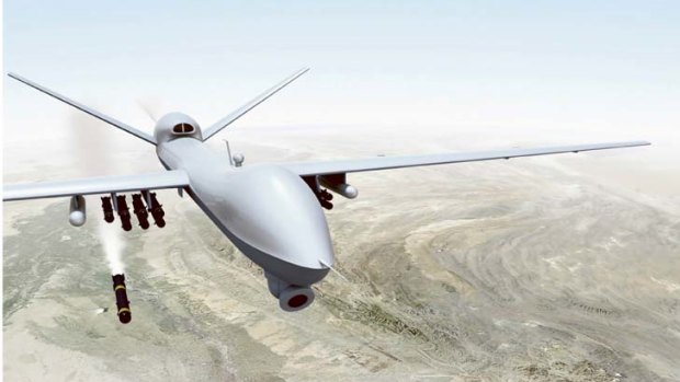 Reaper ... drops 225kg laser-guided bombs.
