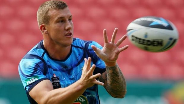 Blues halfback Trent Hodkinson is getting familiar with Daly Cherry-Evans' game.