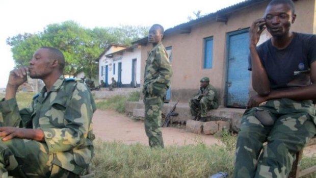 Soldiers from the Democratic Republic of Congo army.