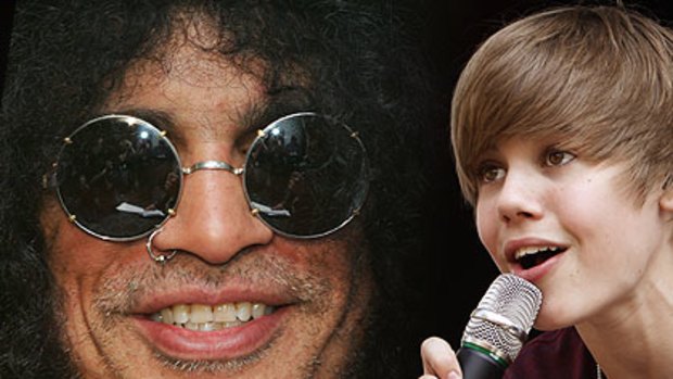 Legendary axeman Slash was keen to catch up with tween cutesy boy Justin Bieber while both were touring Australia.
