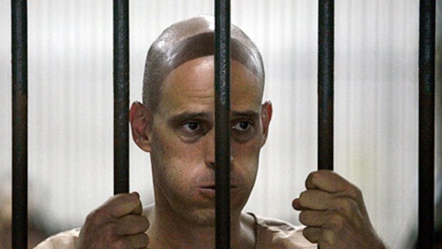 Harry Nicolaides waits in a Thai cell for his trial on charges of maligning Thailand's king. He was later found guilty and sentenced to three years in prison.