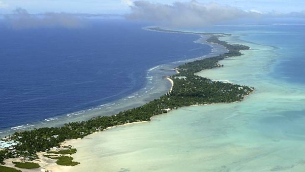 Fears that climate change could wipe out the entire Pacific archipelago of Kiribati.