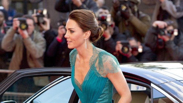 Her Highness ... Kate Middleton favours fashionably high heels.