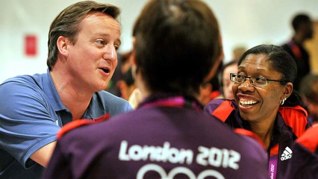 Riding high ... David Cameron has laughed off French suggestions that Team GB has been cheating.