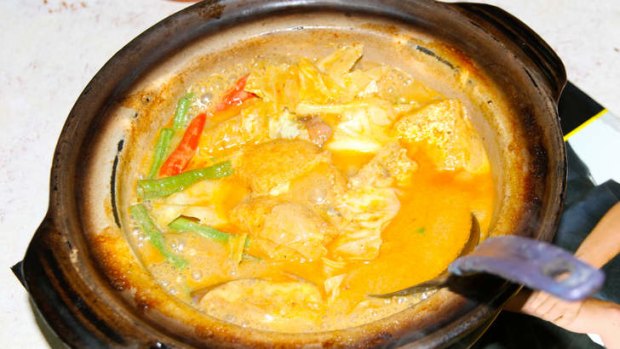 Delicious fish head soup at Petaling Jaya.