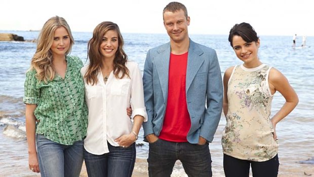 <i>Wonderland</i> cast - from left, Anna Bamford (Miranda), Brooke Satchwell (Grace), Michael Dorman (Tom) and Jessica Tovey (Dani).